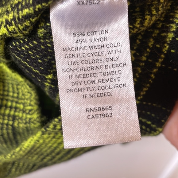 Bp green black ombré oversized work shirt Laura plaid - Picture 5 of 8